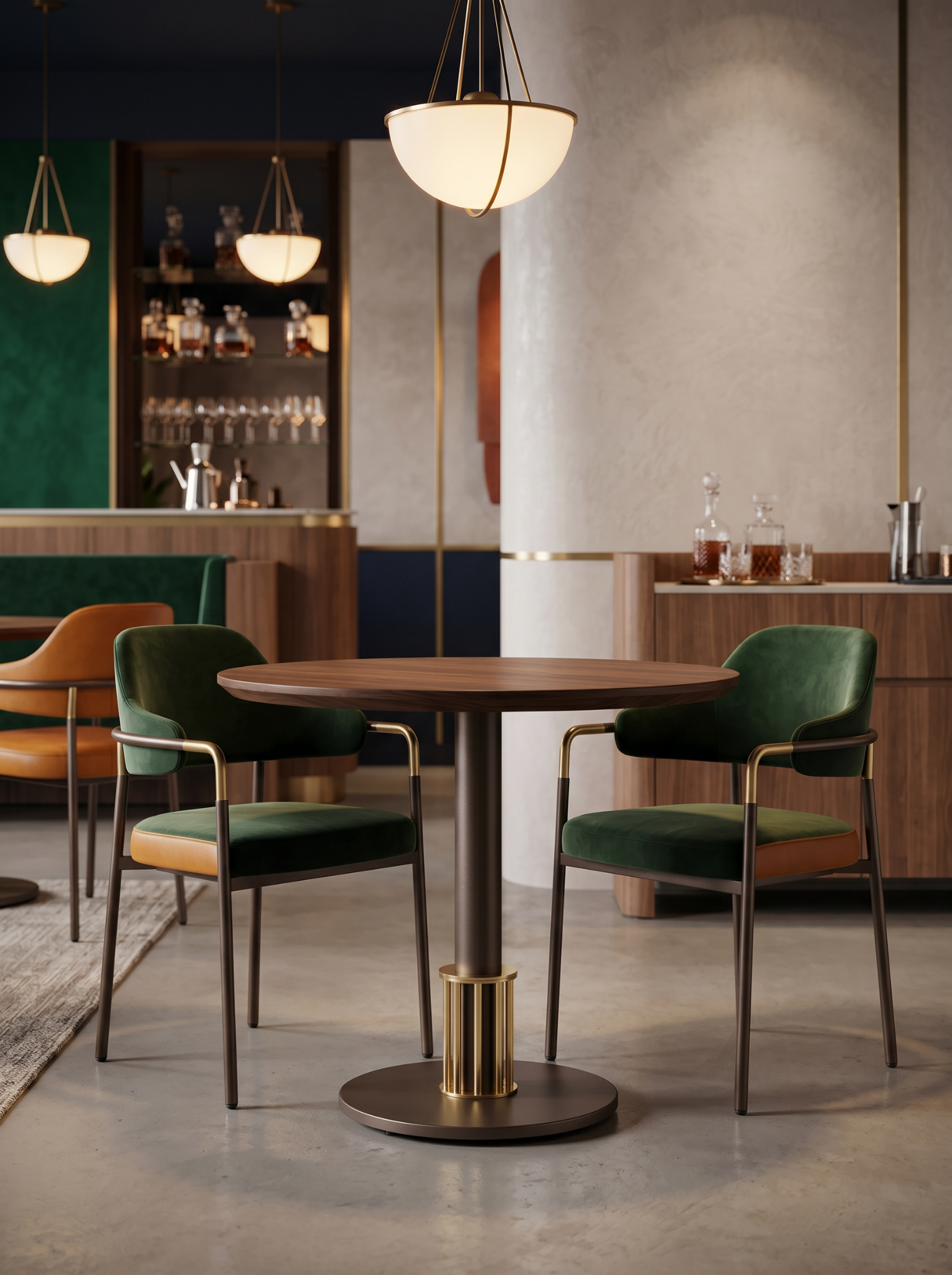 Bistro mekanında Massa Tasarım masa ayağı